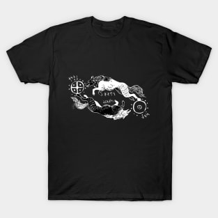 Hati and Skoll (Black) T-Shirt